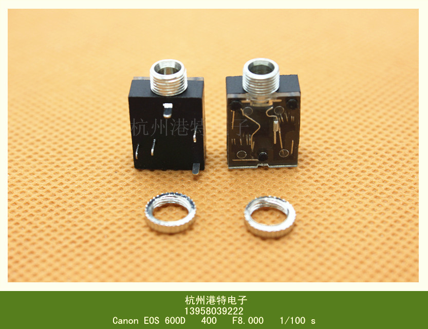 3 5MM headphone socket dual track audio socket stereo 5-foot fit nut