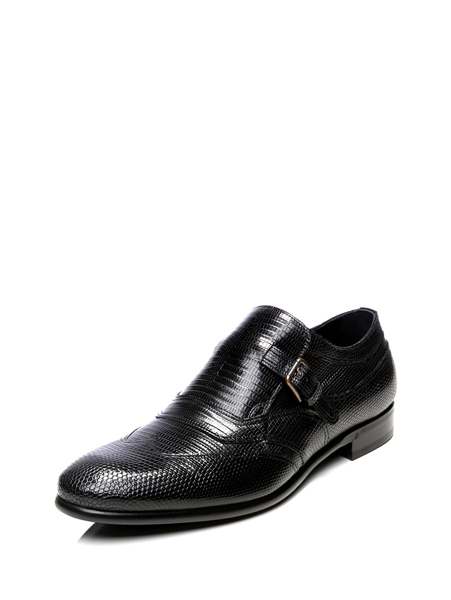 Dolce&Gabbana 黑色蜥蜴纹针扣W拼接休闲鞋