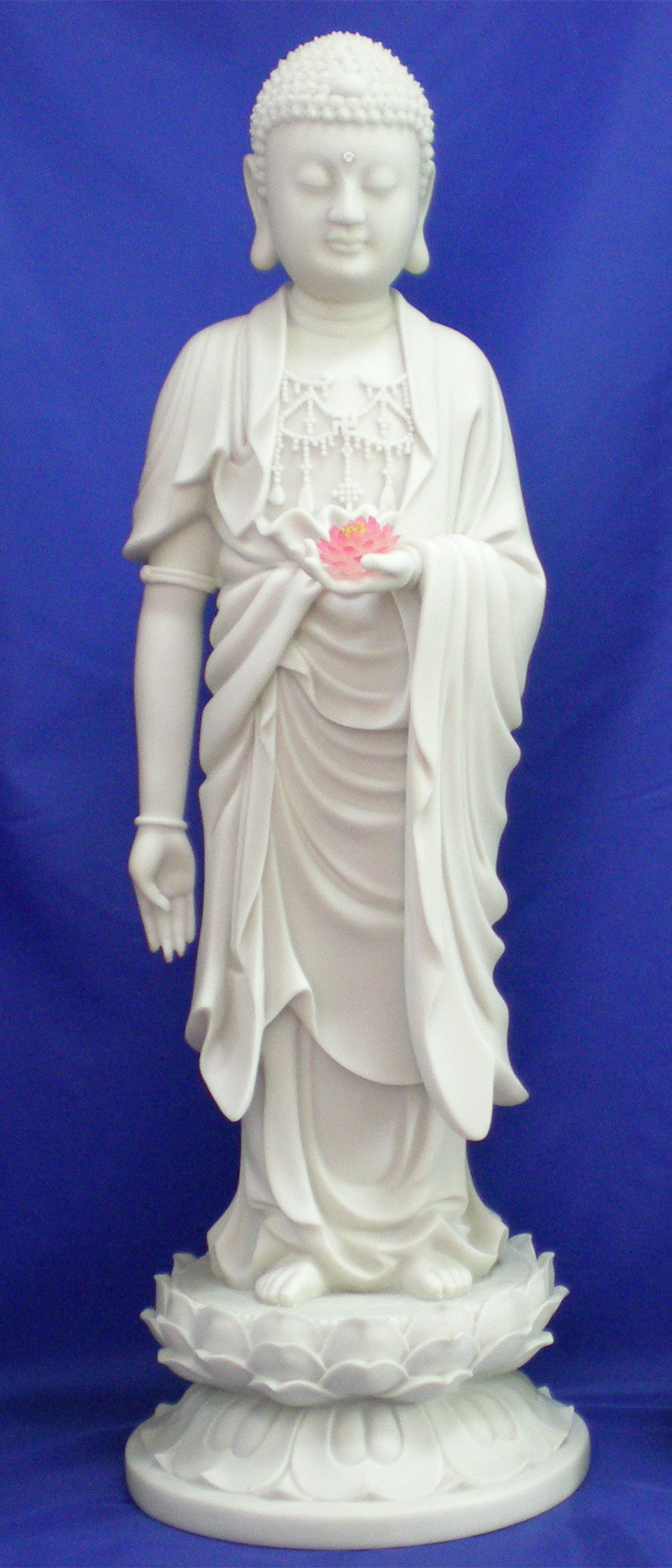 Cost circulation 70cm net imitation white porcelain Amitabha Buddha Image exquisite and solemn