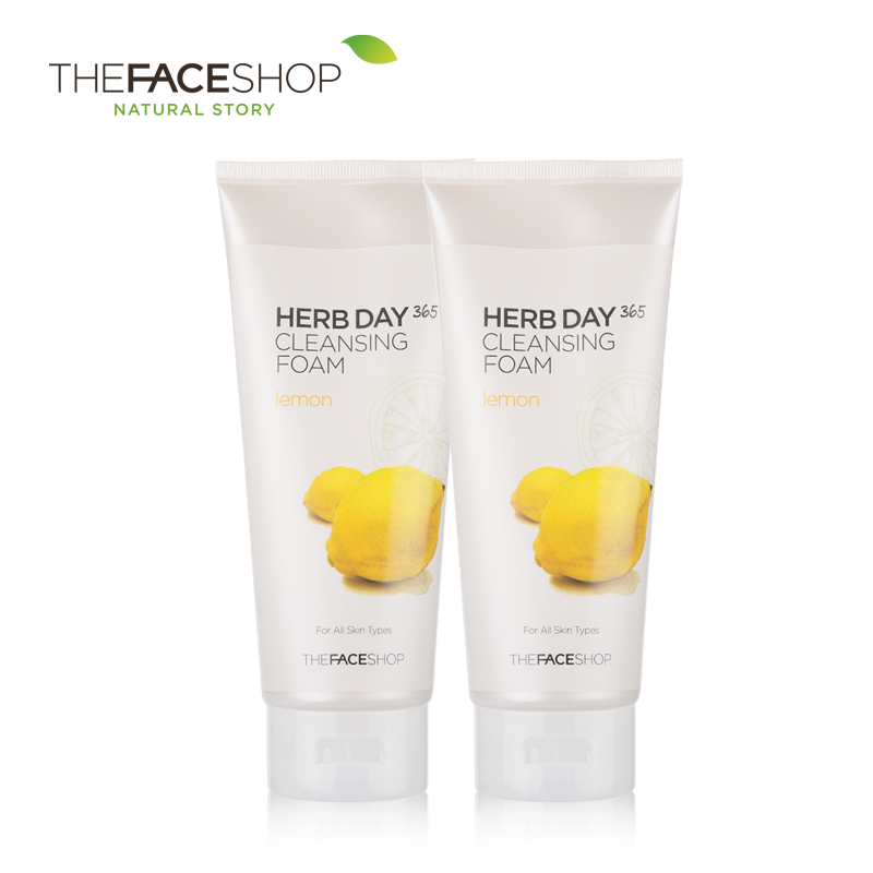 The Face Shop 洗面奶 草本柠檬泡沫洁面膏2只装 保湿 韩国 正品