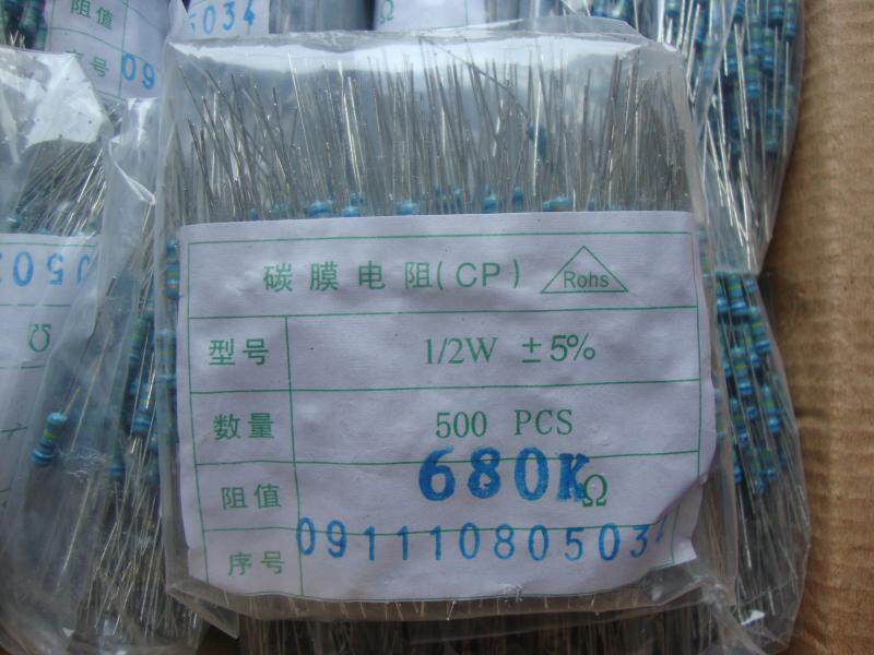 Electric car charger brand new 1 2W 0.5W carbon film resistance 680K Euro 5 per pack of specifications