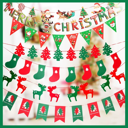 Рождественское украшение Новый год весенний фестиваль Lahua La Флаг Флаг рождественская елка сцены сцены флаг волны висячи