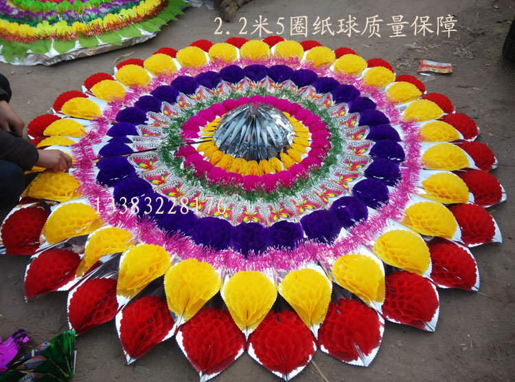 Factory direct sales simulation 2 2 meters folding bright wreath umbrella frame Bamboo frame cloth circle funeral sacrifice white matter funeral memorial service