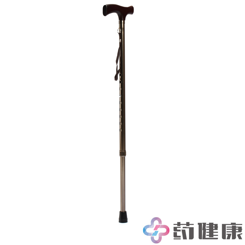 鱼跃老人手杖YU821 老年轻便铝合金旅游拐杖高度可调拐棍 助行器