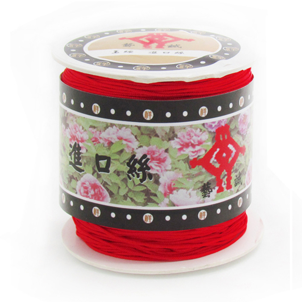 Silver home jewelry DIY Taiwan jewelry line 72 Jade line Chinese knot beaded rope necklace hand rope