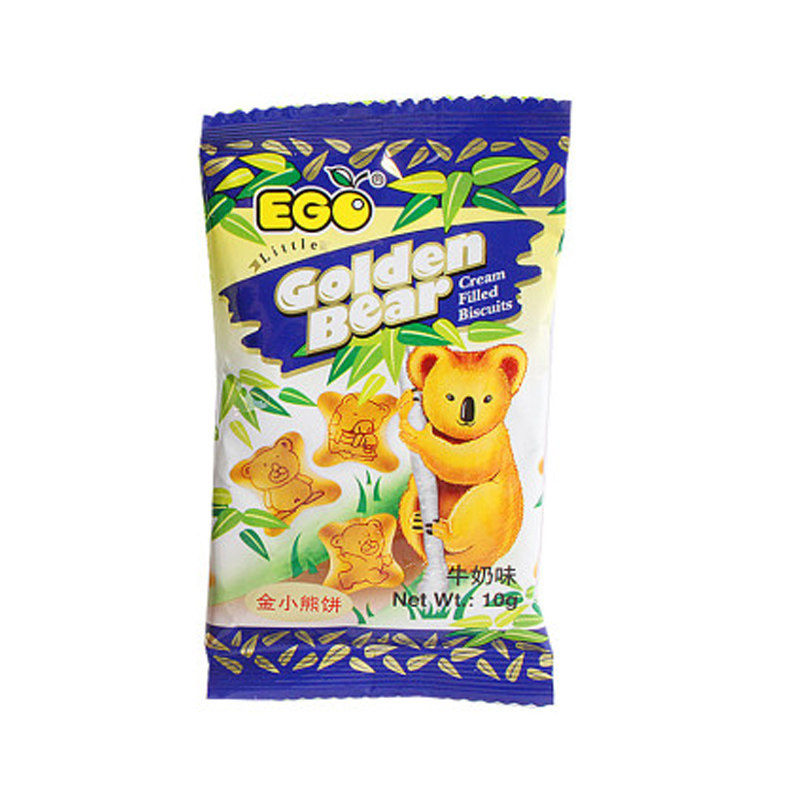 【天猫超市】马来西亚进口饼干EGO金小熊灌心饼干-牛奶味10g/袋