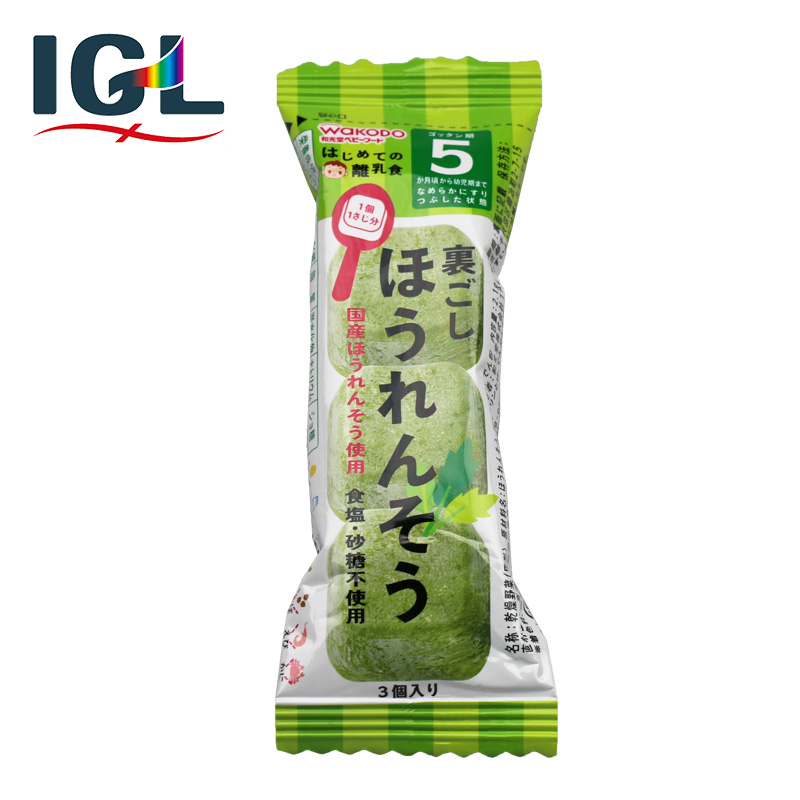 【直邮】 wakodo和光堂 宝宝婴幼儿辅食高铁菠菜泥 一条3块 5个月