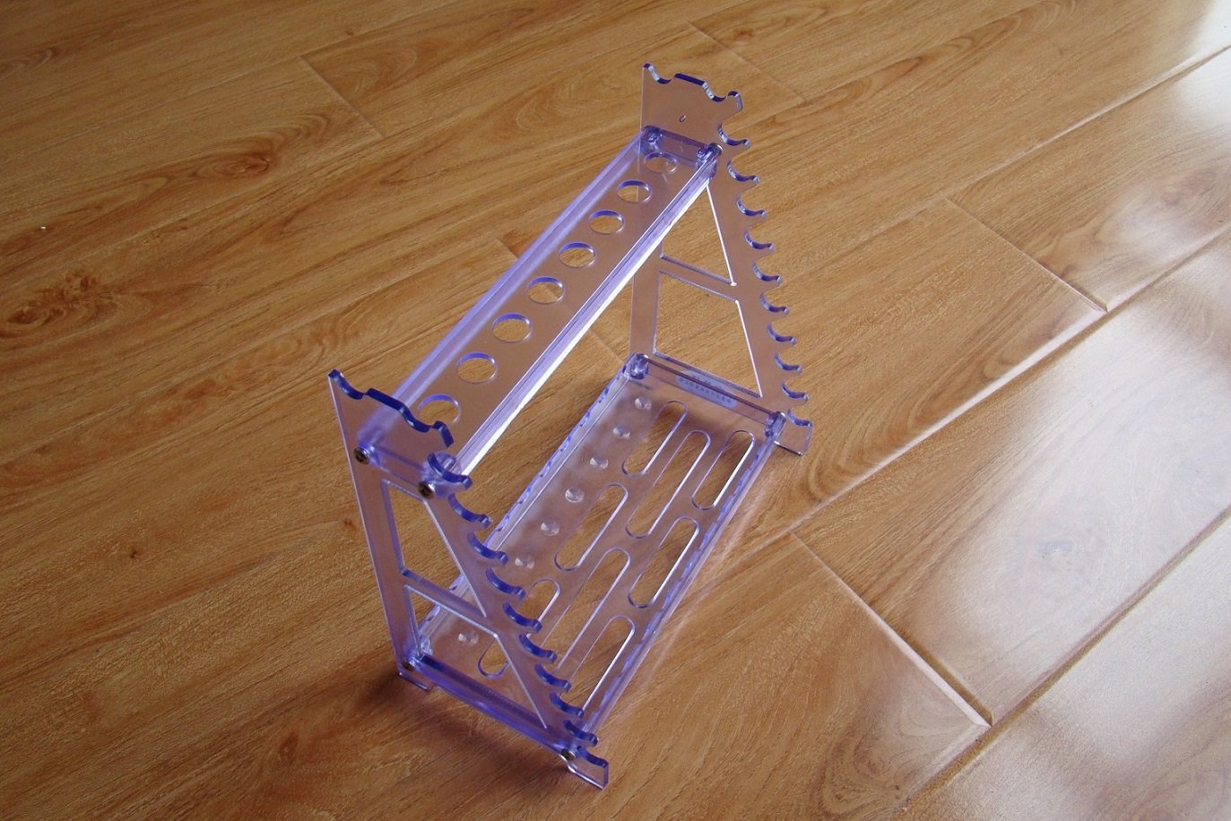 Plastic trapezoidal straw rack glass scale pipette rack inclined frame 18 support glass scale straw rack