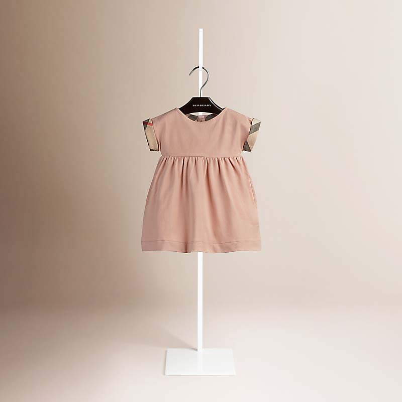 Burberry博柏利 格纹袖口弹力棉连衣裙 40130361
