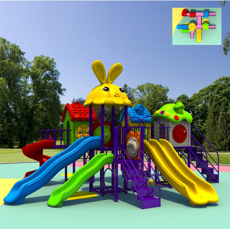 Kindergarten outdoor large plastic small doctor slide children's outdoor park community combination slide swing