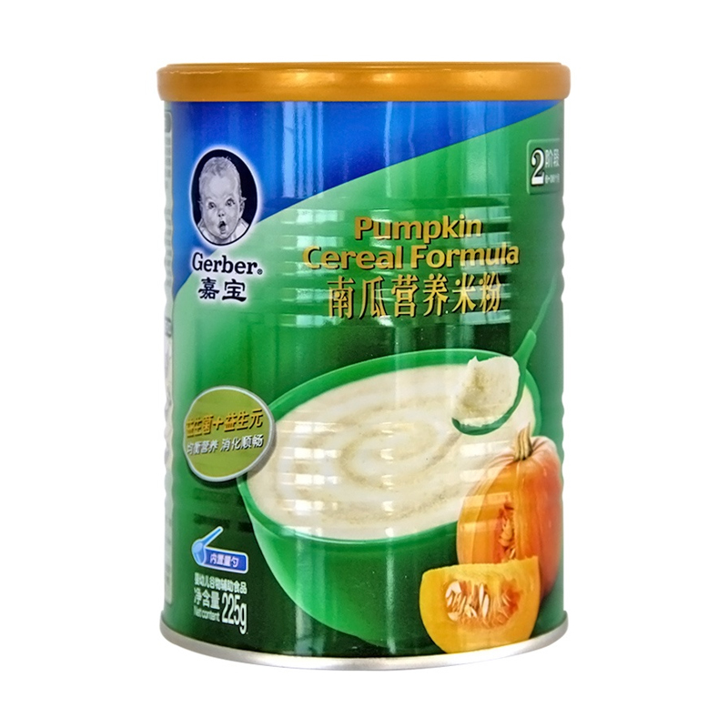 【天猫超市】Gerber嘉宝 米粉 2段 南瓜营养米粉 225g