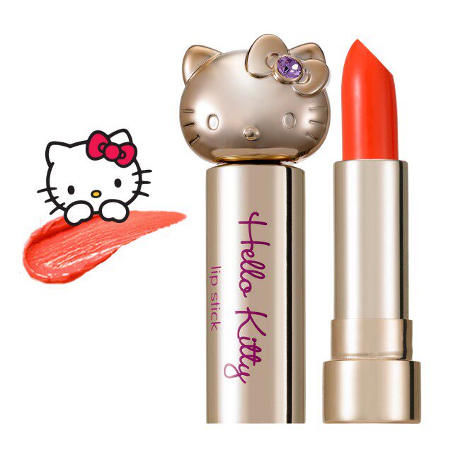 Hello Kitty MIT Taiwan Color Diamond Moisturizing Lip Gloss (Coral Orange) - Taobao
