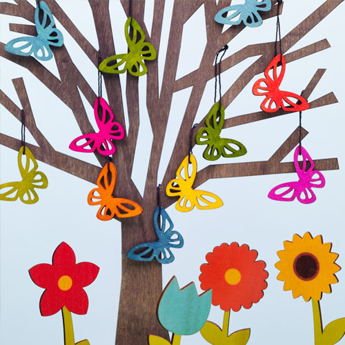 Decoration Pendant Butterfly Home Wall Sticker Glass Sticker Gift Festival Birthday Party Children's Room Shop Decoration