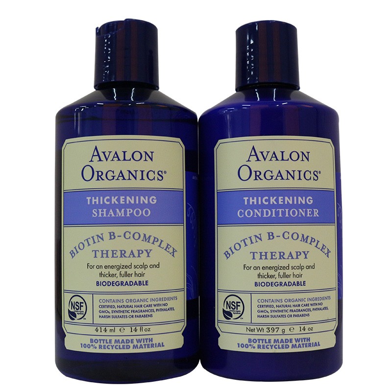 Avalon阿瓦隆维他命B群防脱洗发水+护发素414ml+397g套装