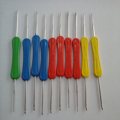 Hook shoe tool DIY hand crochet hook crochet wool special crochet crochet plastic handle dual-use hook hook