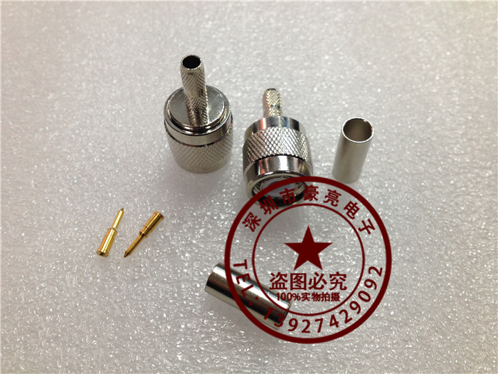 TNC-J-3 Male head adapter internal screw internal pin coaxial RF connector crimping type 50 Euro