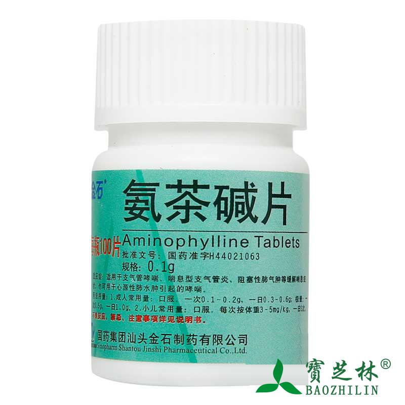 金石 氨茶碱片 0.1g*100片/瓶