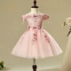 Cô gái công chúa váy mùa xuân trẻ em từ vai màu hồng đám cưới tutu váy chủ piano trang phục hoa cô gái váy - Váy trẻ em
