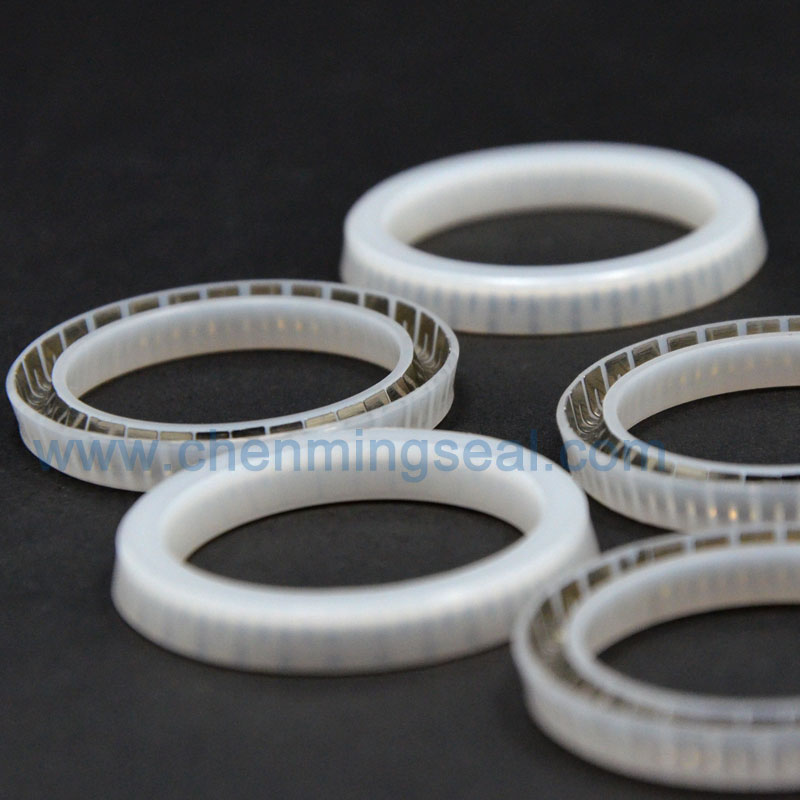 Manufacturers supply translucent UPE sealing ring V-type stainless steel spring pan plug sealing filling machine sealing ring