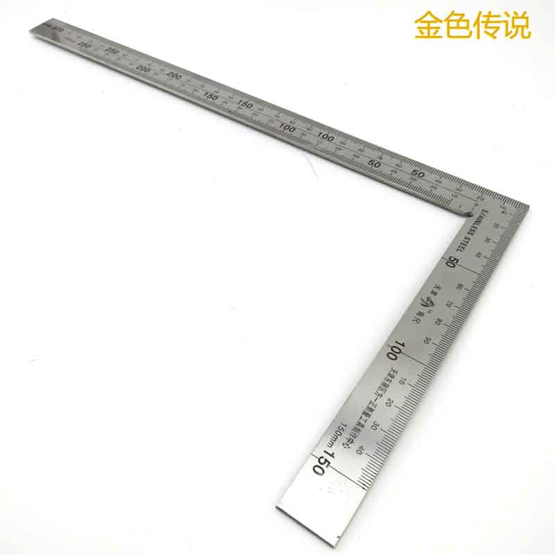 Steel ruler angle steel ruler L-type ruler drawing tool right angle thick stainless steel ruler straight angle ruler