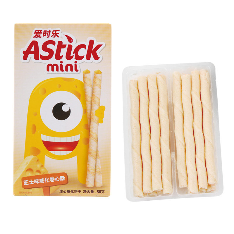 【天猫超市】印尼进口 Astick爱时乐 芝士味威化卷心酥50g/盒