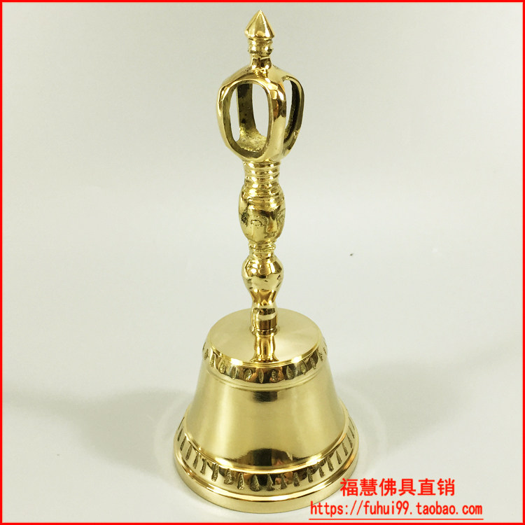 Meditation Supplies Dharma Instruments Buddha Hall Buddhist Shrine Temple Festival Hand Rattle Copper Bell Road Bell Copper Bell Polished Rattle