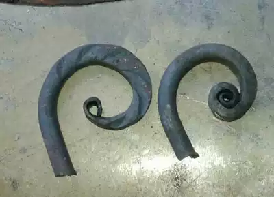 Wrought iron rebar round steel end closure manual forging roll tick curved joint iron flower finishing accessories