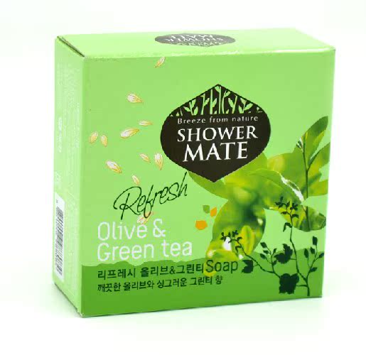韩国 爱敬绿茶香皂100g 肌肤保湿洁面皂