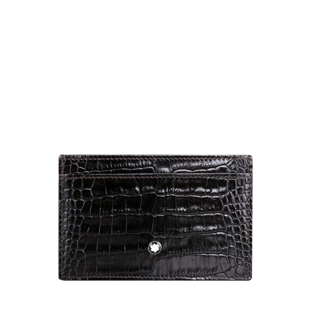 MONTBLANC万宝龙 男款黑色鳄鱼纹卡包 黑色 103410 王府井