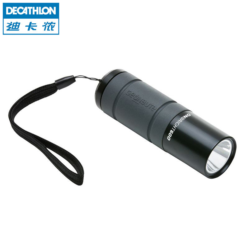迪卡侬户外照明手电筒 强光二档可调 电池手电筒 GEONAUTE