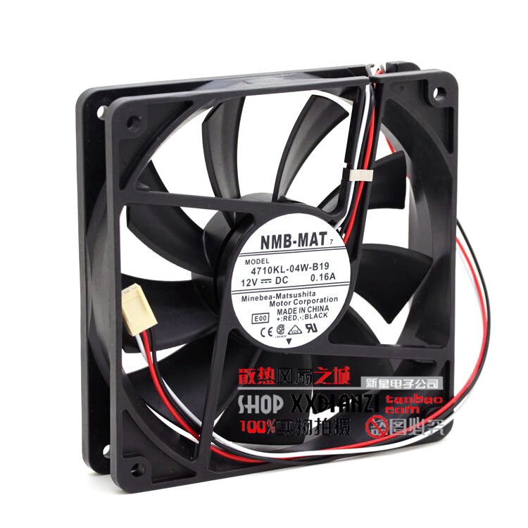 New NMB 4710KL-04W-B19 12CM 12025 0 22A 12v professional mainframe cooling fan