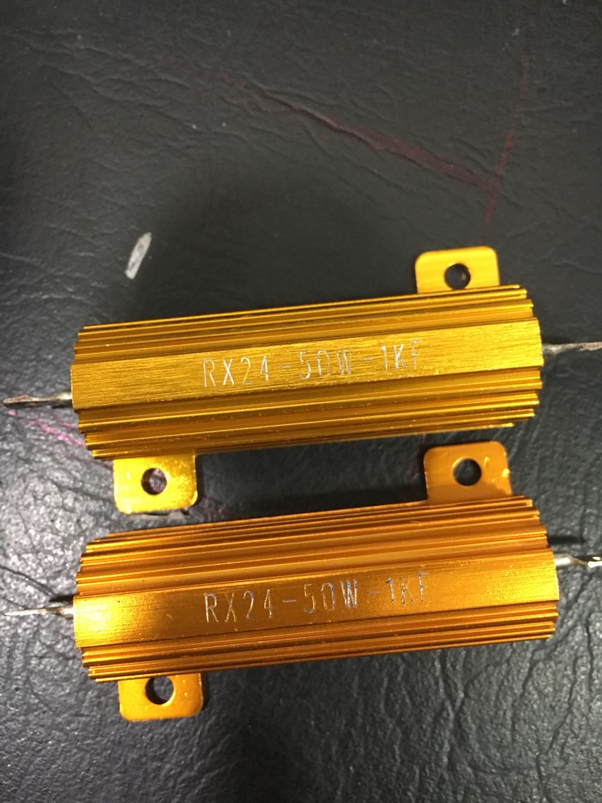 RX24-50W1KF gold aluminum shell resistor 50W 1K 1%± high power aluminum shell resistor