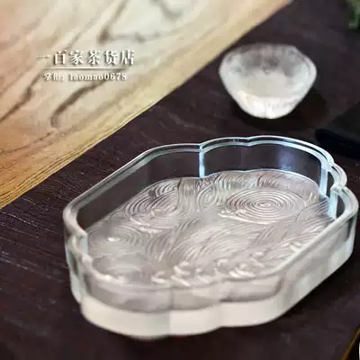 Liang Mingyu's original design ancient method glass glass tea set water and one-color pot dry tea mat dessert plate applicable