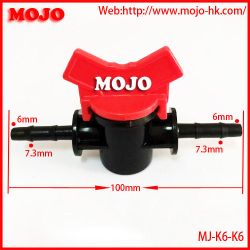 WATER VALVE SWITCH PLASTIC ANGLE VALVE TAP 6mm HOSE PLUG STRAIGHT WATER PIPE BALL VALVE MJ-K6-K6