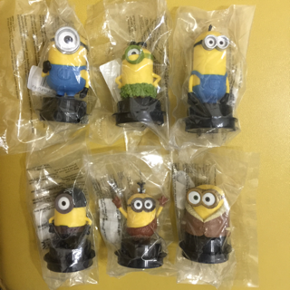 Genuine minions with big eyes and cute Q version series dolls set of 6