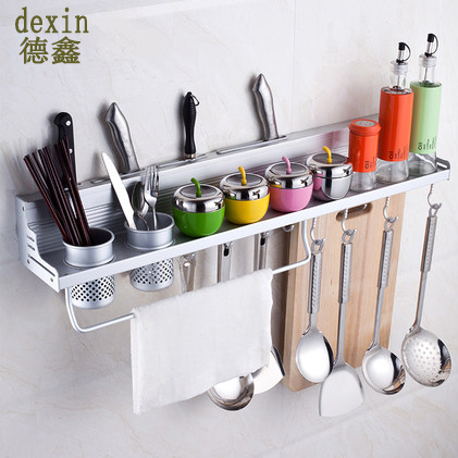 Kitchen aluminum alloy knife rack storage rack storage rack wall hangings supplies kitchen utensils seasoning seasoning rack