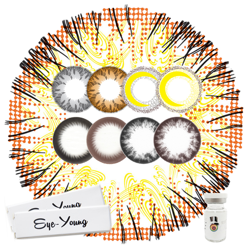 爱漾Eyeyoung美瞳混血年抛冰蕊光芒星芒彩色近视隐形眼镜1片装