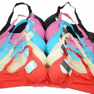 Yiwen 3517 girls' bra gathers and collects breasts underwear four-row buckles with deep V adjustment side-receiving medium mold cup bra