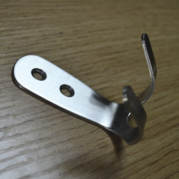 Stainless steel hanging clothes hook wire drawing double hook V Type of hook Hook Hood Hook Cloak Hook Wall Hook Metal Double Hook Thickened