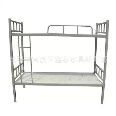 Kunming low price thick square tube iron frame upper and lower bed bunk bed double bed student apartment bed staff bed