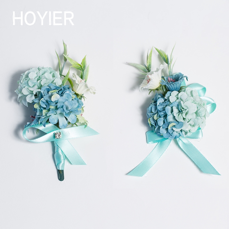 New flower Korean style Western style lawn wedding Bride and groom corsage Wrist flower Best man Bridesmaid brooch hand flower