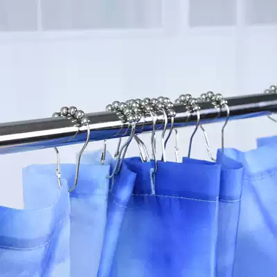 Hulu ring 304 stainless steel gourd type five-ball ball ball shower curtain adhesive hook shower curtain ring metal hook shower curtain accessories