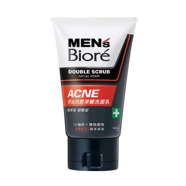 MEN'S Biore 控油抗痘深层洗面乳  100g台湾官网直邮进口