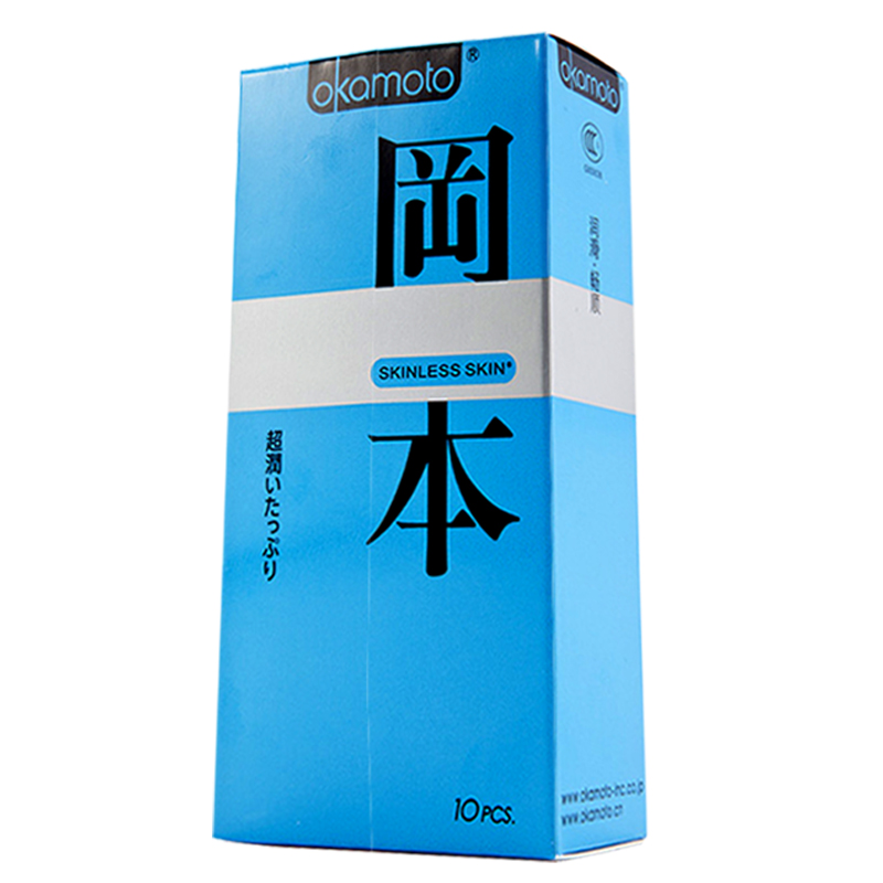 日本冈本安全套避孕套保险套超薄SKIN超润滑10片装成人用品MQ