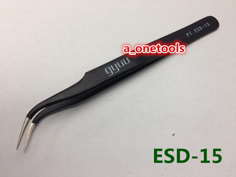 Handmade model nail mobile phone beauty pick Yan Mao stainless steel anti-static tweezers Nie clip pinch ESD-15