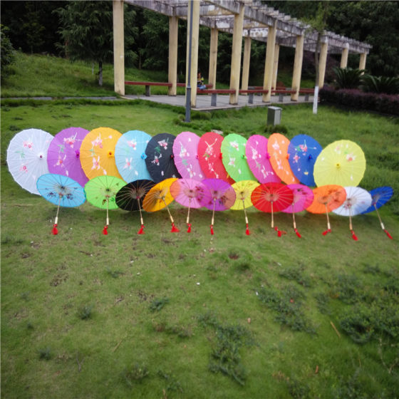 Ancient craft umbrella dancing with classical umbrella silk cloth umbrella performance dancing dance props flower umbrella decorative umbrella children's umbrella