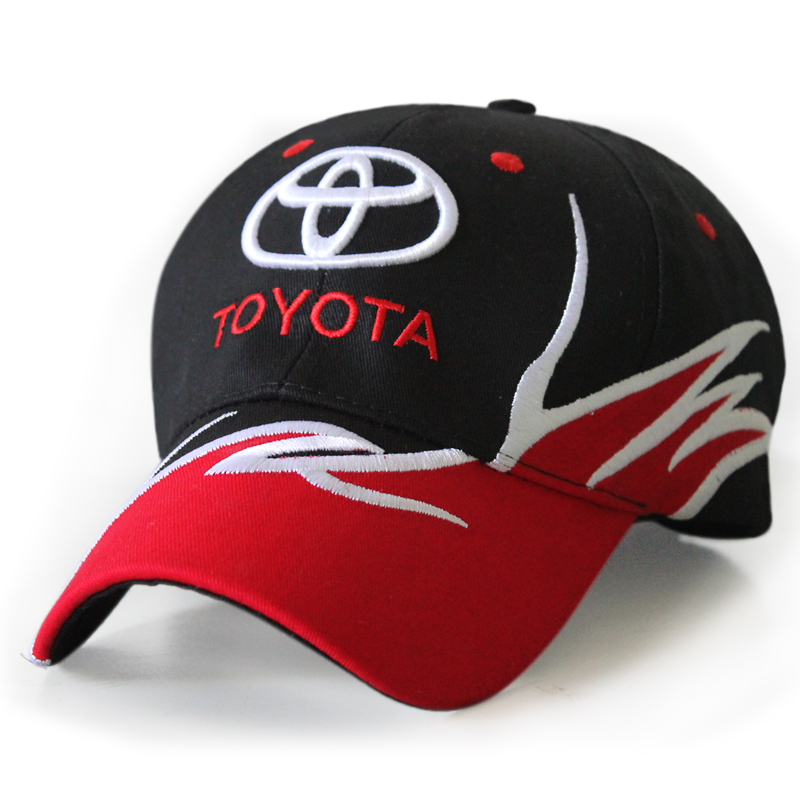 F1 series team racing hat Motorcycle hat Flame embroidery contrast color cap Outdoor sports baseball cap