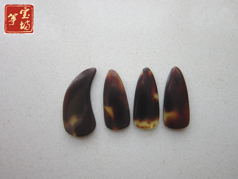 Guzheng nail professional bifacial arc pure natural material Children adult fingers large small and medium size 4 only