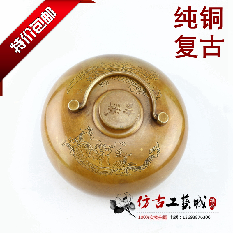Antique soup woman pure copper thickened hot woman soup cover hand warmer treasure hot water bag hand warmer pot with water heating bed