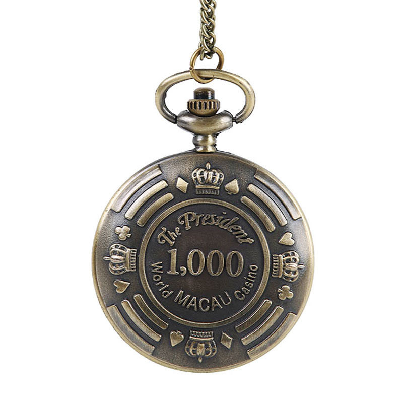 Large number double sided relief chip pattern ancient bronze color Wymeter retro chip Waimeter 6009-1